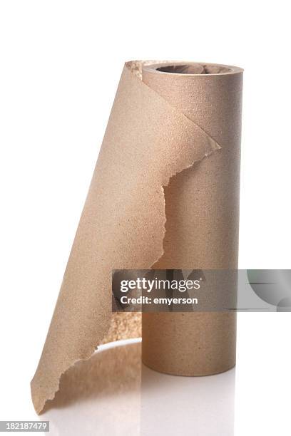 isolated paper towel roll - brown paper isolated stock pictures, royalty-free photos & images