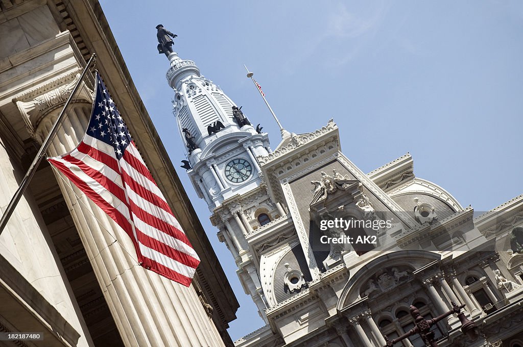 Philadelphia city hall from Broad Street