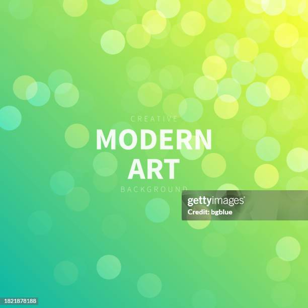 defocused lights on green background - trendy bokeh background - glitter pattern stock illustrations