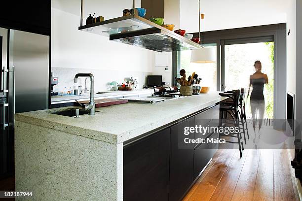 modern kitchen - polished granite stock pictures, royalty-free photos & images