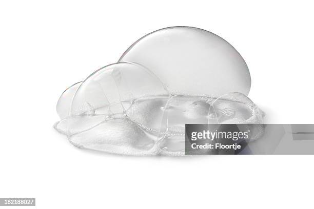 cleaning: soap bubble isolated on white background - soap bildbanksfoton och bilder
