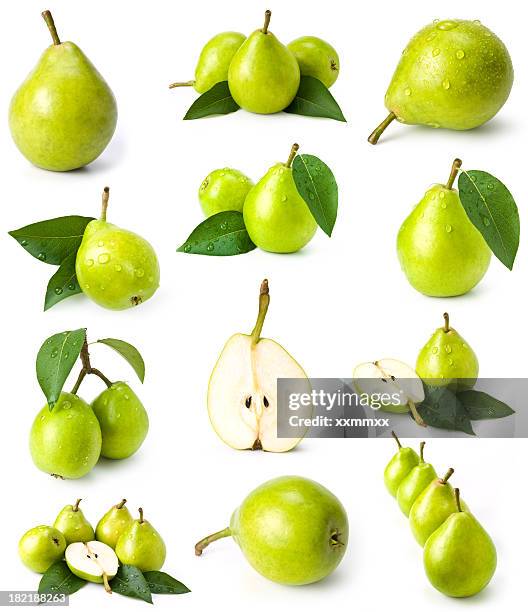 green pears collection - peer stockfoto's en -beelden