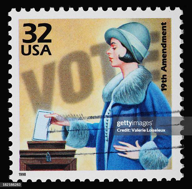 women's voting stamp - stamp collection stock pictures, royalty-free photos & images