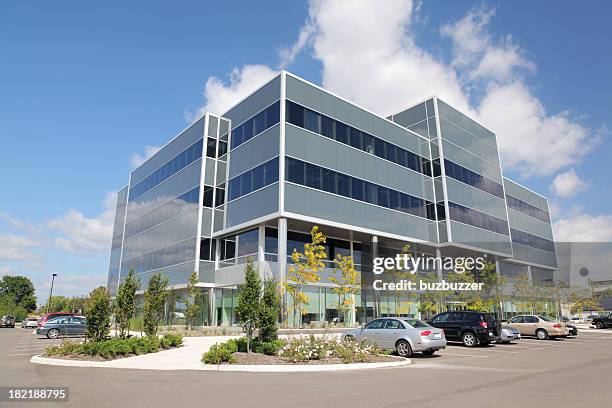 modern office building exterior - office building exterior stock pictures, royalty-free photos & images