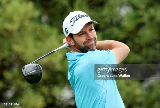 Scott Jamieson of Scotland tees off on the 12th hole during day one of the Investec South African Open Championship at Blair Atholl Golf & Equestrian...