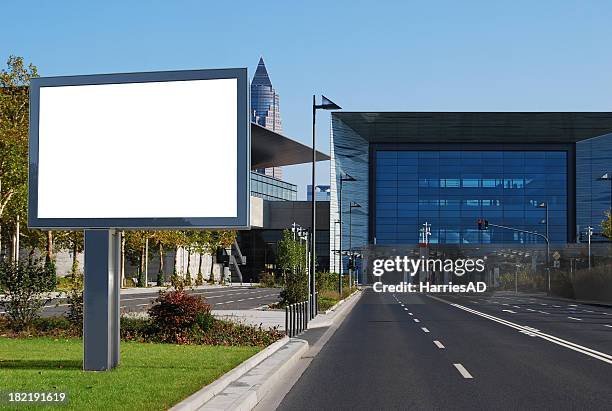 advertising space (large-scale poster) - messeturm frankfurt stock pictures, royalty-free photos & images