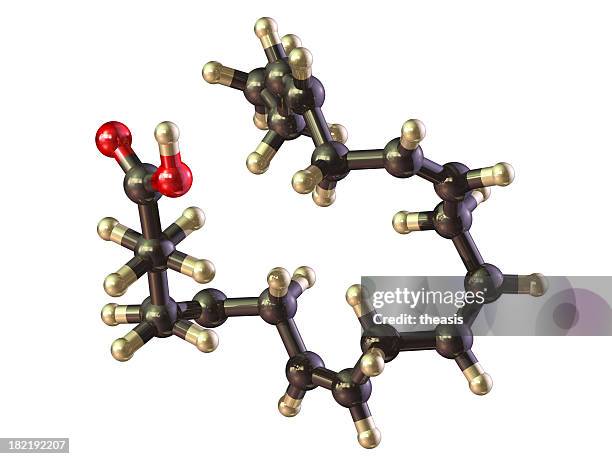 omega - 3 essential fatty acid-modell - fatty acid stock-fotos und bilder