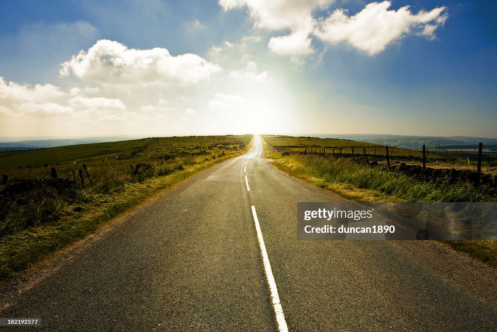 Winding Country Road Yorkshire England