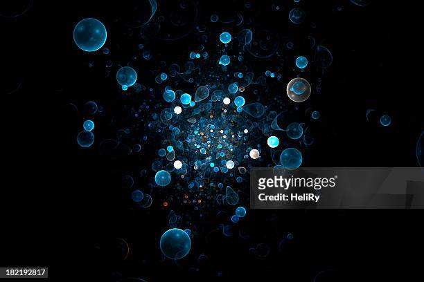 blue circles in different sizes - trippy stock pictures, royalty-free photos & images