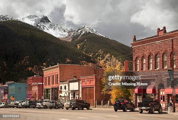 silverton, colorado - silverton colorado stockfoto's en -beelden