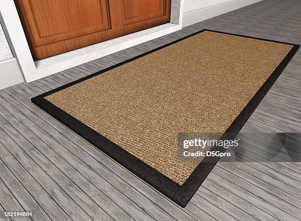 leere matte - door mat stock-fotos und bilder