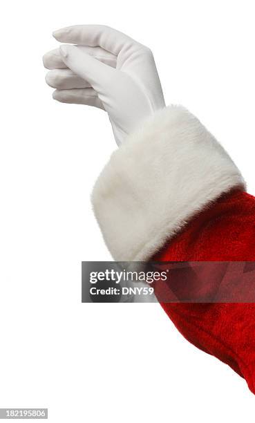 santa's hand - santa claus stock pictures, royalty-free photos & images