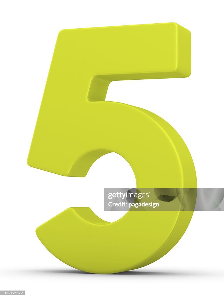 Green number 5