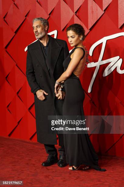 Taika Waititi and Rita Ora attend The Fashion Awards 2023 presented by Pandora at The Royal Albert Hall on December 4, 2023 in London, England.