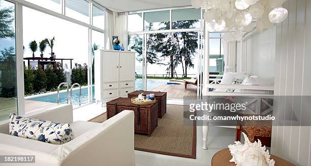 beach living area - coastal feature stock pictures, royalty-free photos & images