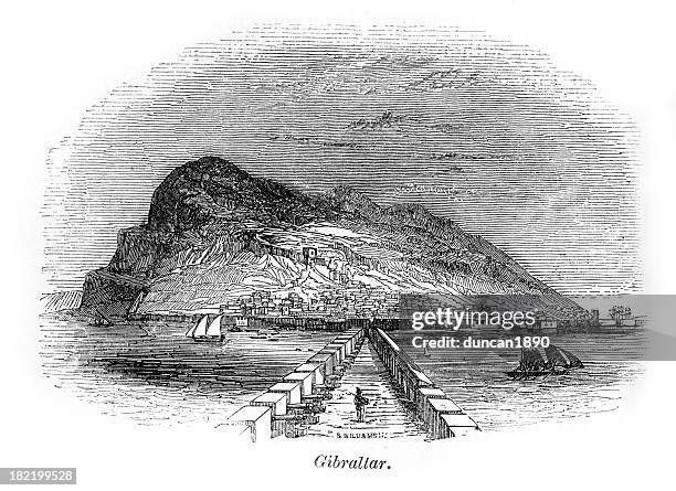 gibraltar - gibraltar stock illustrations