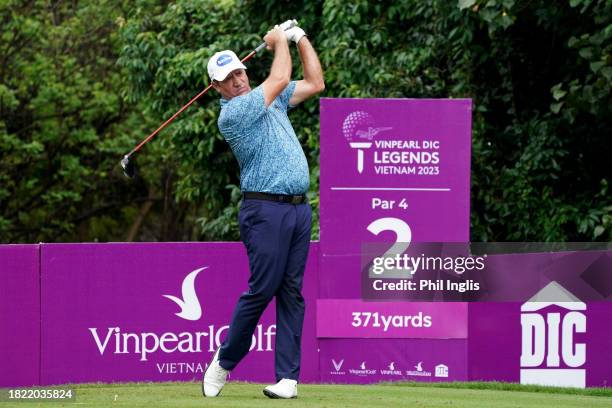 Scott Hend of Australia in action on Day One of the Vinpearl DIC Legends Vietnam at Vinpearl Resort Nha Trang on November 30, 2023 in Nha Trang,...