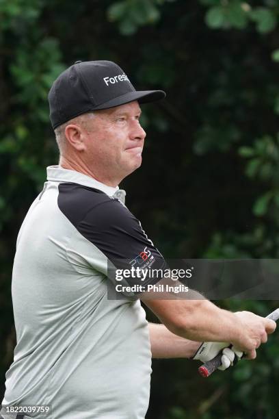 Greig Hutcheon of Scotland in action on Day One of the Vinpearl DIC Legends Vietnam at Vinpearl Resort Nha Trang on November 30, 2023 in Nha Trang,...