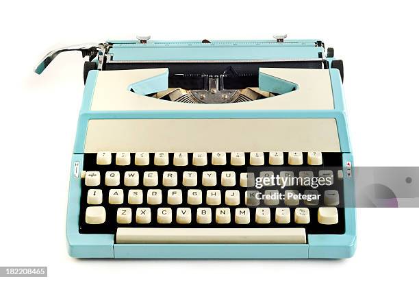 retro typewriter - vintage typewriter stock pictures, royalty-free photos & images