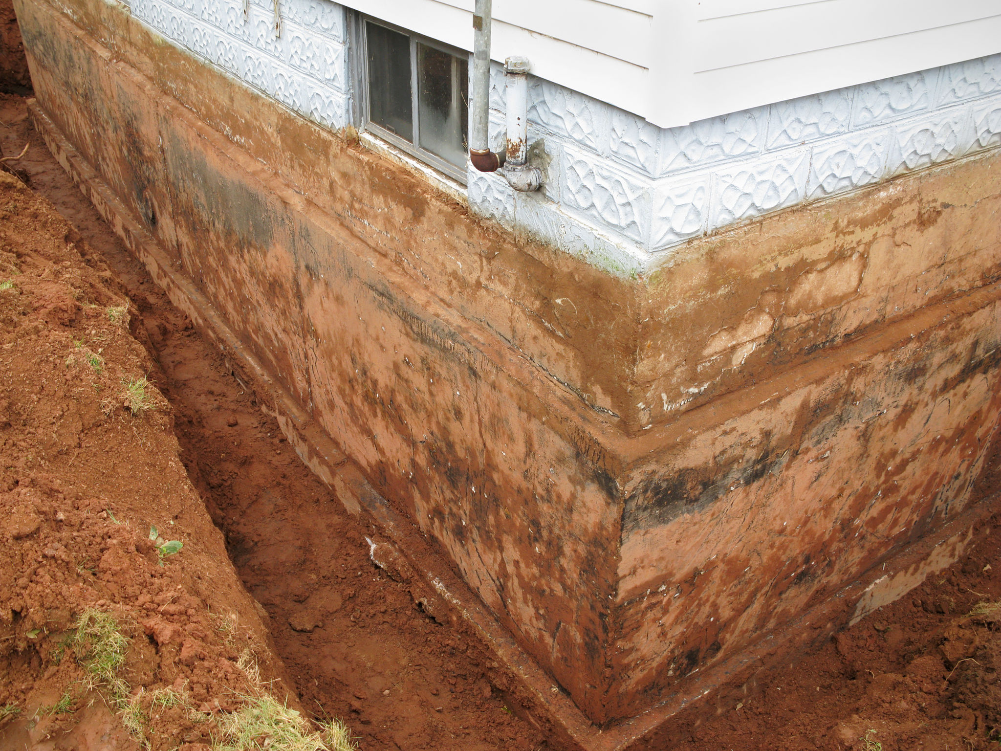 Basement repair, exposed foundation. Basement repair, exposed foundation.