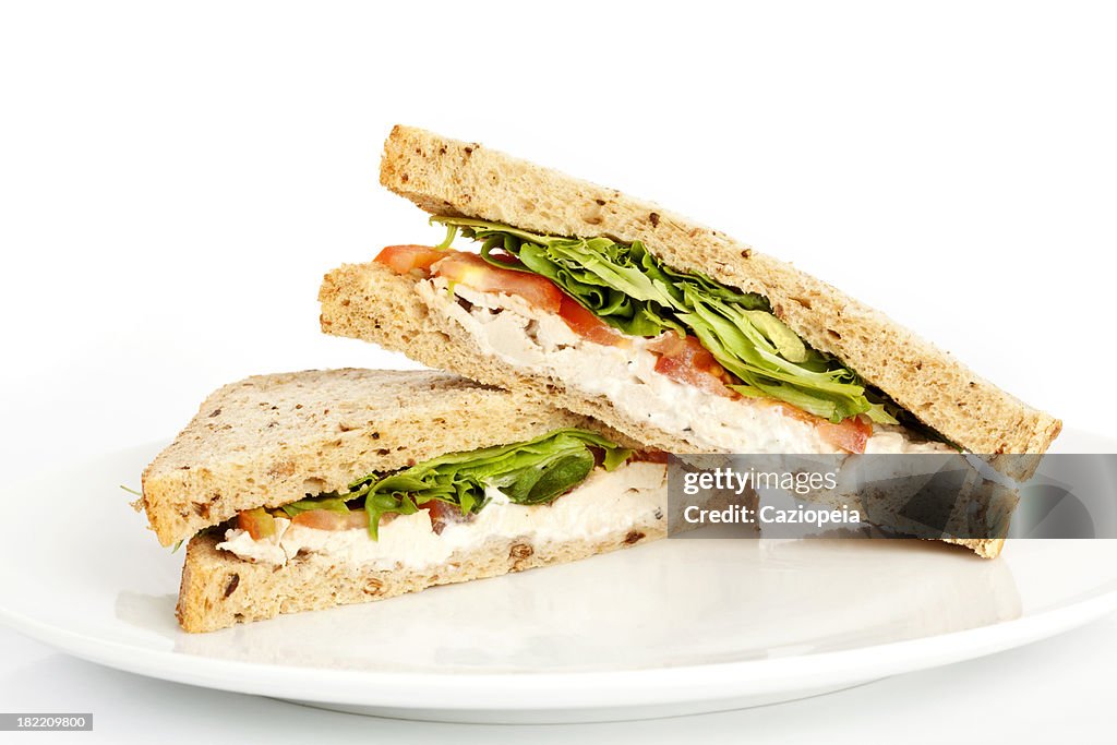 Hähnchen-Salat-Sandwich