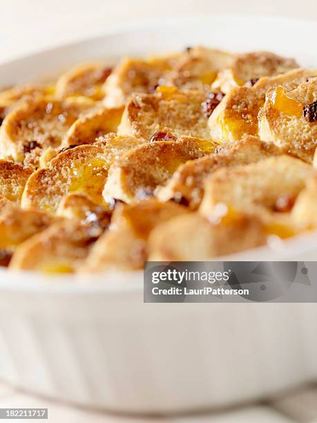 bread &amp; butter pudding - bread dessert stock pictures, royalty-free photos & images