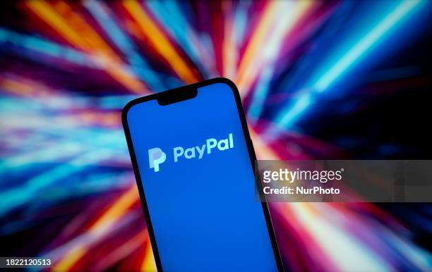 The PayPal electronic payment website logo is seen in this photo illustration on 04 December, 2023 in Warsaw, Poland.