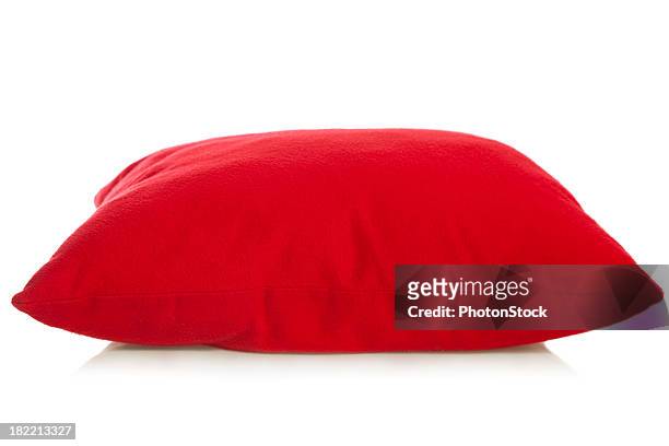 red pillow - cushion stockfoto's en -beelden