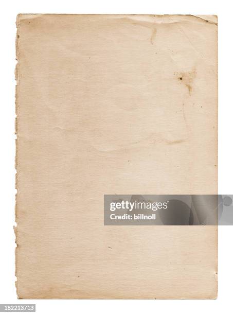 old and worn paper - book page stock pictures, royalty-free photos & images