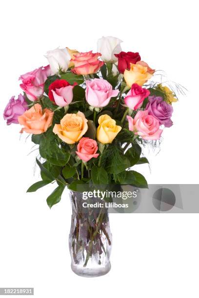 bouquet of roses - rosa color stockfoto's en -beelden