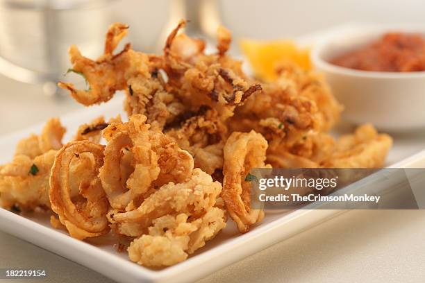 fried calamari - fritterad bildbanksfoton och bilder