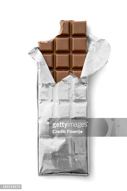 schokolade: chocolate bar in silber-metallic - chocolate bar stock-fotos und bilder