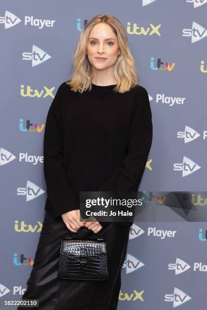 Sophie Rundle attends the launch photocall for "After The Flood" at Soho Hotel on November 30, 2023 in London, England.