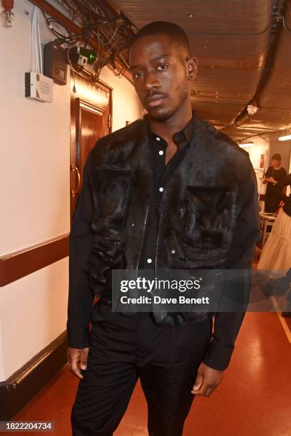 Damson Idris poses backstage at The Fashion Awards 2023 presented by Pandora at The Royal Albert Hall on December 4, 2023 in London, England.