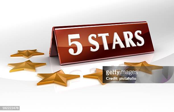 five star service - 5 stars stockfoto's en -beelden