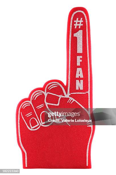 foam finger - encouragement letter stock pictures, royalty-free photos & images