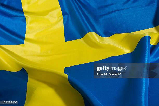 ブルー、イエロー - swedish flag ストックフォトと画像