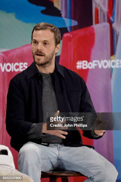 Matthieu Blazy speaks onstage during #BoFVOICES at Soho Farmhouse on November 29, 2023 in Chipping Norton, England.