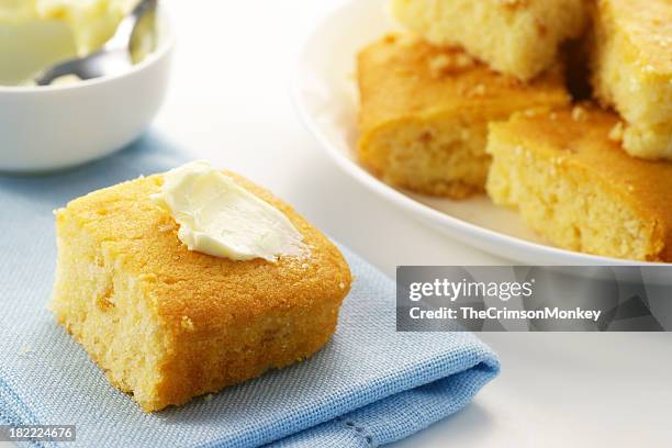 fresh cornbread - cornbread stock pictures, royalty-free photos & images