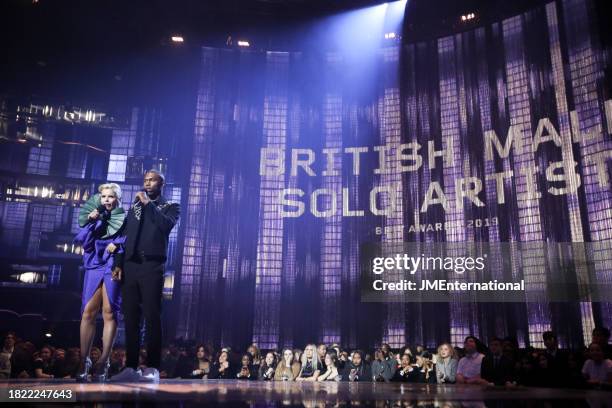 Paloma Faith and Daniel Sturridge during The BRIT Awards 2019, The O2 Arena, London, England, on 20 February 2019.