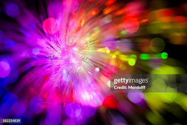 sparkle of defocused lights. abstract background - burst of energy stockfoto's en -beelden