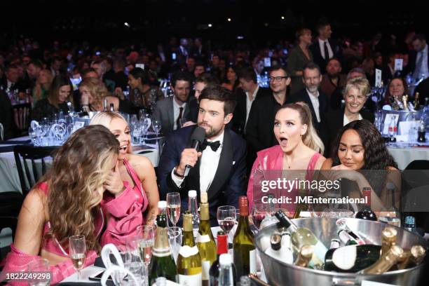 Jesy Nelson, Jack Whitehall, Perrie Edwards and Leigh-Anne Pinnock of Little Mix during The BRIT Awards 2019, The O2 Arena, London, England, on 20...