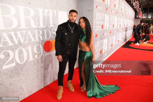 Andre Gray and Leigh-Anne Pinnock of Little Mix during The BRIT Awards 2019, The O2 Arena, London, England, on 20 February 2019.