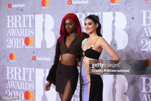 Leomie Anderson and Neelam Gill during The BRIT Awards 2019, The O2 Arena, London, England, on 20 February 2019.