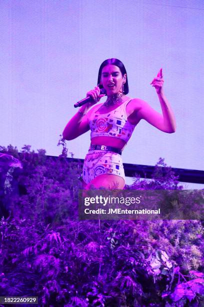 Dua Lipa during The BRIT Awards 2019, The O2 Arena, London, England, on 21 February 2019.