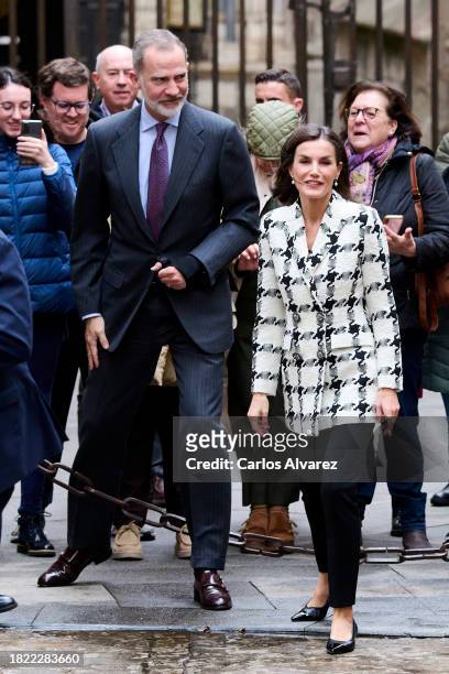 King Felipe VI of Spain and Queen Letizia of Spain visit the Community Residence "Hospital del Rey" on November 30, 2023 in Toledo, Spain.