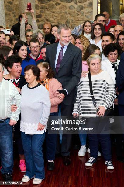 King Felipe VI of Spain visits the Community Residence "Hospital del Rey" on November 30, 2023 in Toledo, Spain.