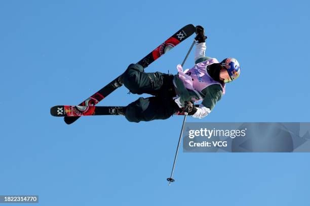 Tess Ledeux of France competes in the Women's Freeski Big Air World Cup heats at Big Air Shougang on November 30, 2023 in Beijing, China.