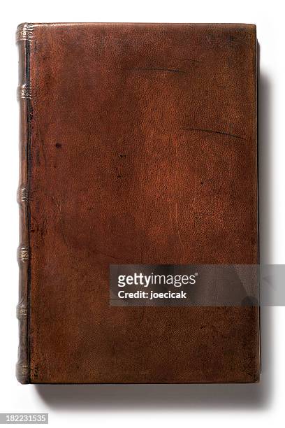 antique blank leather book - leather bildbanksfoton och bilder