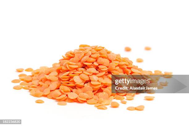 red lentils - lentils stock pictures, royalty-free photos & images